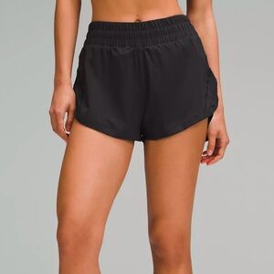 Lululemon “track that” high rise shorts